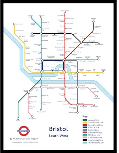 The Happy Puzzle Company - Bristol Underground Jigsaw Map 400 Pieces - Jigsaw Puzzles for Adults 400. This is an official Transport For London licenced product.