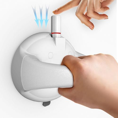 LORESJOY Asa de Seguridad para Baño con Ventosa y Advertencia de Succión, Agarradera de Baño, Asidero de Ducha para personas mayores, Minusválidos y Niños Fácil Instalación Sin Perforaciones