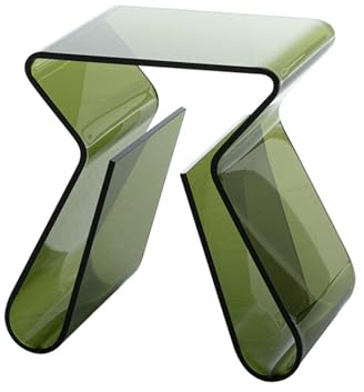 MKYOKO Beistelltisch Acryl, Sofatisch,Beistelltisch Couch, Transparenter Kleiner Beistelltisch, Moderner Nachttisch, Für Schlafzimmer, Wohnzimmer, Büro (Color : Green)