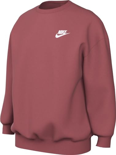 NIKE G NSW Club FLC OVRSZD Crew LBR SUNBLUSH/SUNBLUSH/Port Wine/PO, Sunblush/Sunblush/Wine/Po Port