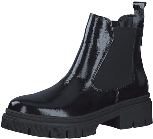 Tamaris Damen Chelsea Leder Blockabsatz
