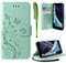 AROYI Lederhülle Kompatibel mit iPhone SE 2022/2020/7/8 Hülle und Schutzfolie,Handyhülle Flip PU Leder Wallet Tasche Case Schutzhülle Kompatibel mit iPhone SE 2022/2020/7/8 Minzgrün