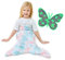 Viviland Meerjungfrauenschwanz-Decke für Kinder, leuchtet im Dunkeln, Flanell-Meerjungfrau-Decke, Geschenke für Mädchen, leuchtender Stern, superweich, Batik, Mädchen-Spielzeug, Schmetterling, 43,2 x