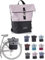BambiniWelt by Rafael K. Fahrradtasche für Gepäckträger [Gepäckträgertasche] mit Rucksack Fahrrad Tasche universal für Sport und Freizeit (schwarz-rosa)