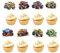 24 Stück Doppelseitiges Monster Truck Kuchen Dekoration Monster Truck Cupcake Topper Geburtstag des Babys Party Dekoration