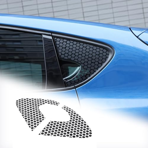 DIYUCAR PVC Honeycomb Graphics Auto Heckscheibe Dreieck Glas Dekoration Aufkleber Abziehbilder Kompatibel mit Seat Leon MK2 2008-2012 Außenzubehör