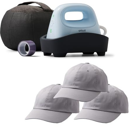 Cricut Prensa de sombrero, máquina inteligente de prensa de calor, paquete con 3 sombreros
