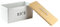 Xbopetda Rice Storage Conrtainer, Metal Rice Conatiner with Wooden Lid Airtight, Rectangle Wide Mouth Rice Box Rice Dispenser, Food Storage Container for Rice, Grains, Flour, Nuts, Beans (Cream White)