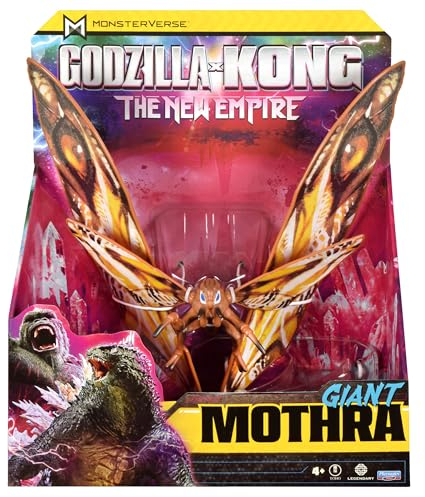 Godzilla x Kong: Das Neue Imperium, 28 cm große Mothra-Actionfigur, ikonische Sammlerfilmfigur, Limitierte Verpackung inspiriert von der Hollow Earth Landschaft, geeignet für Kinder ab 4 Jahren