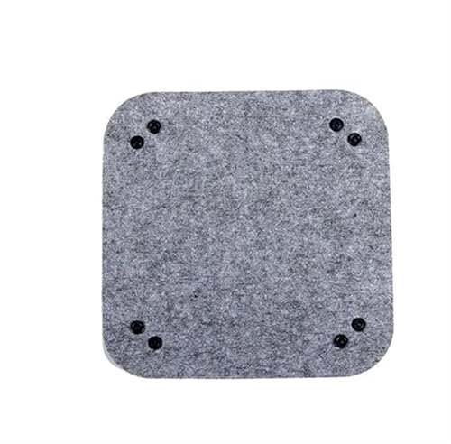 LYHYDMA Bunte Filzpads 9 Arten Farben Stoff Filz Klappbares quadratisches Würfeltablett Tragbare viereckige Würfelbox Brettspiele Würfelaufbewahrung 25 * 25 cm Zum Nähen, Patchwork(Gray)