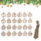 Adventskalender zum Basteln Zahlen Holzanhänger Runder Holzziffern Weihnachtsanhänger 1-24 Weihnachten Countdown Zahlen Geschenkanhänger,für Weihnachten Kalender zum Selber Basteln und Verzieren