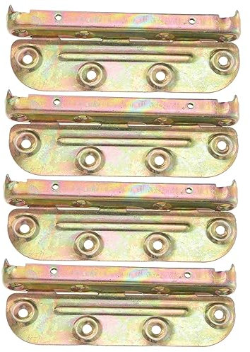 Zerodeko 4sätze Bettgitterbefestigungen Aus Eisen Für Bettrahmenbeschläge Bettgitterhalterungen Und Kopfteilbefestigungen Korrosionsbeständig Und Langlebig