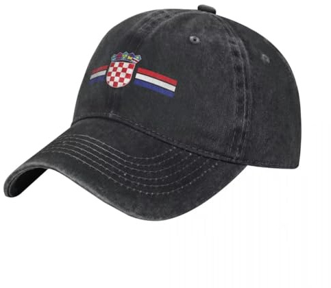 DLERFLOVR Kroatien Flagge Baseball Cap Herren Damen - Patriotisch Einstellbare Basecap, Unisex Schildmütze Baseballkappe Sonnenschutz Cap für Freizeit Outdoor Sport Tennis Golf Reisen