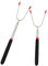 HEMOTON 2 Pièces fourchette à barbecue tube de de barbecue brochettes pour l'apéritif télescopique brochettes pour barbecue BBQ Metal Grill Stick bâtonnets à rôtir en plein air PVC