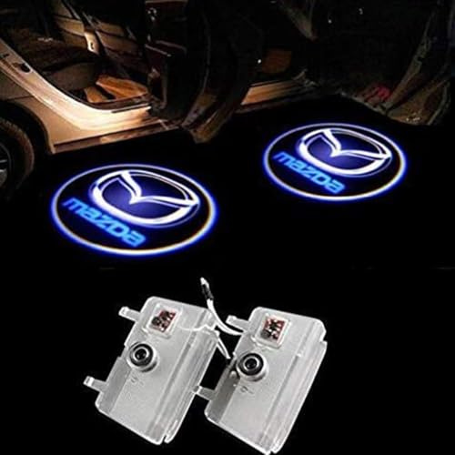 JsjjQf 2 Stück Autotür WillkommensLicht für Mazda 6 Atenza 2014-2016,Autotür Projektor Lichter HD Türbeleuchtung Logo Lichter Einstiegsbeleuchtung Zubehör