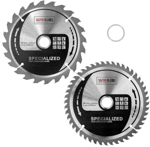 Saxton TCT Circular Blade 165mm Compatible with Milwaukee (15.87mm Ring) – Pack A