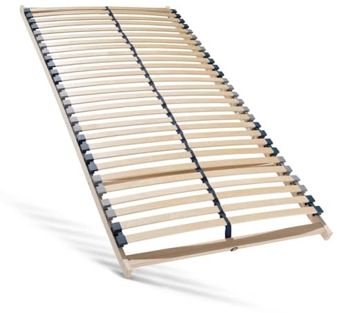 Sleepneo Lattenrost 140x200, Ergonomischer 7-Zonen-Lattenrost aus Buchenholz, 28 Latten, Selbstmontage, hohe Traglast bis 150Kg