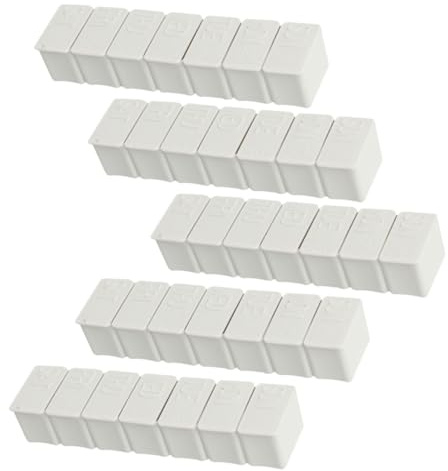 ORFOFE Wöchentliche Pillenbox 7 Fächer aus Kunststoff mit Brailleschrift 5 Stück Kleiner Tablettenbox für Blinde zur Medikamentenaufbewahrung im Schrank und Reisen
