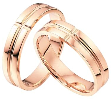 Ringe Männer, Verlobungsring Rosegold 18K Größe 63 (20.1) Damen Geschenk