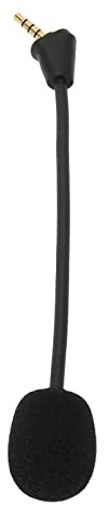 Yanmis Game-Mikrofon-Ersatz, Abnehmbares Gaming-Headset-Mikrofon mit Vergoldetem 3,5-mm-Stecker, Omnidirektional, für Hyper X Cloud II Wireless Cloud Core Pro Silver Cloudx