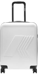 K-Way Trolley Cabina Eudoxie, Bianco, 100% Policarbonato, 55x38x22 cm, 39L, 4 Ruote Spinner, Chiusura TSA