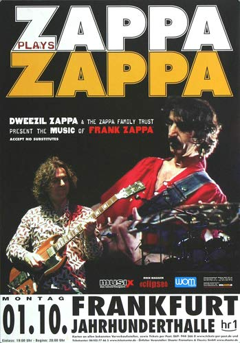 Zappa, Dweezil - Zappa Plays Zappa, Frankfurt 2007 » Konzertplakat/Premium Poster | Live Konzert Veranstaltung | DIN A1 «