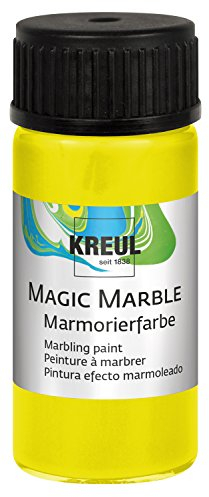 KREUL 73231 Magic Marble Marmorierfarbe, 20 ml, neon gelb