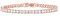 PAVOI 14K Placcato Oro Bracciale Tennis Cubic Zirconia Classico | Bracciali in Oro Rosa per Le Donne | 6.5 Pollici