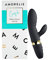 AMORELIE Crush – Rabbit Vibrator 18,5cm für Sie | Wasserdicht mit Akku (Schwarz)