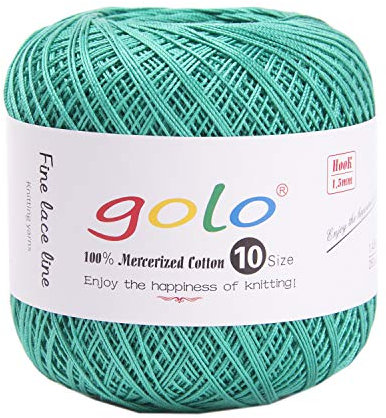 golo Strickgarn Häkelgarn Größe 10 für handgestricktes Häkelgarn Kleines Grün 198
