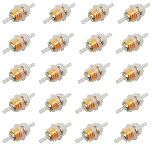 Filtres à Carburant,20 Pièces Filtre à Essence,Ligne Filtre a Essence,Filtre à Carburant Universel,Filtres à Essence Intérieurs,À Tuyau Carburant Filtre,pour Moto,Scooter,Moteur de Tondeuse à Gazon