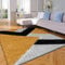 PHP Stylish Large Area Rugs For Living Room - Non Shedding Dense Pile Shaggy Rug For Bedroom Kitchen Carpet Runner Non Slip Floor Mat - Ochre Grey Silver - Nova, 120 x 170 cm