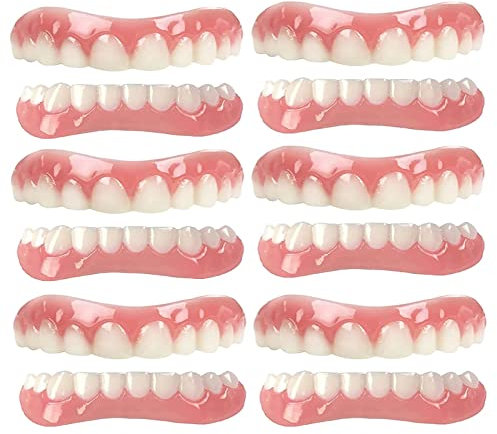 XZLZMD Cosmetic Natural Color Lnstant Veneers Lnstant repair of Cracked or Missing Dental Prosthesis for Men And Women Unisex Lnstant repair of Cracked or Missing Dental,6 pairs