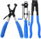 Swpeet Set di 3 pinze per giunti CV blu e pinze girevoli a fascia piatta per fascette per tubi, pinze per fascette per stivali, pinze per fascette per auto, pinze di bloccaggio per tubi dell'acqua