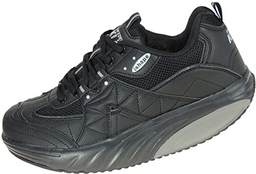 Calzados Romero 2539 Zapatilla Deportiva con Piso Curvo Balancín para Hombre y Mujer PIDA 2 Tallas más de la Habitual Negro Talla 41