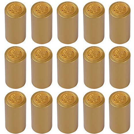 Toddmomy Bouchon Champagne 100 Pcs Capsules Thermorétractables en PVC, Vin Mat Envelopper Bouteilles Vin Capsules Thermorétractables Bouchons Thermorétractables Manches Thermorétractables Bouchons