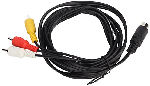Cavo Composito Audio Video Mini DIN da 9 Pin a RCA, Cavo di Prolunga da 3 RCA a 9 Pin Mini DIN, Spina Maschio da 9 Pin a 3 RCA Maschio Cavo di Collegamento AV Stereo, 1,8 M