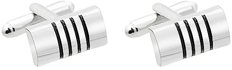 Epinki Manschettenknöpfe Vintage, Rechteck Cufflinks Shirt for Men, Manschettenknöpfe Silber Hochzeitsgeschenke