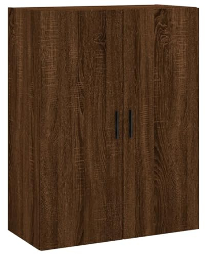 vidaXL Wandschrank, Hängeschrank mit viel Stauraum, Wandmontage Badschrank, Aufbewahrungsschrank für Wohnzimmer Schlafzimmer, Braun Eichen Optik