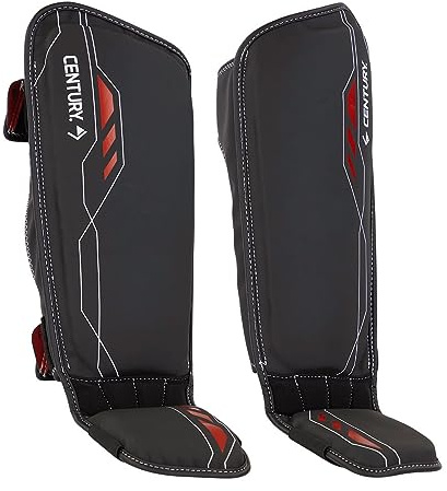 Century Brave Training Shin Guards | Washable Padded Shin Protectors Guard | Training Equipment for Kickboxing MMA Muay Thai | Perfect for Skill Enhancement Suitable for Kids, Men & Women (S/M)