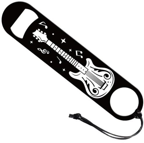 GLOBLELAND Guitar Bottle Opener - Stainless Steel Music Theme Bar Key for Bartender, Home Bar, Restaurant, Pub