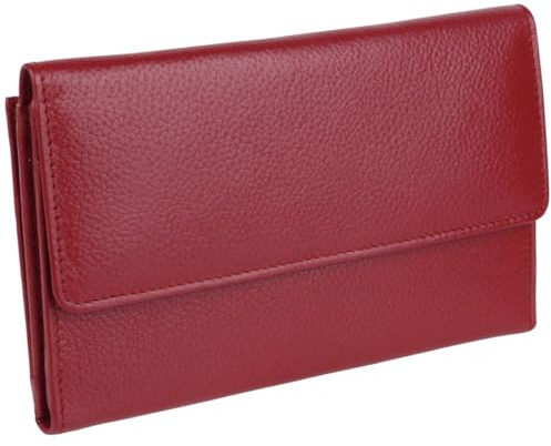 Golunski Leather Ladies Tri-Fold Purse/Wallet - Red