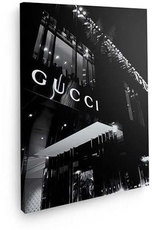 Art100 Leinwandbild - Gucci Store 40x30cm Hochwertiger Kunstdruck, Leinwandbild | modernes Wandbild Gucci Store | coole Wandbilder für das Wohnzimmer | Art Bilder