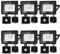 10W LED Strahler mit Bewegungsmelder Außen, Superhell 6500K 1000LM Kaltweiß LED Fluter Leuchte mit Bewegungssensor, IP66 Wasserdicht Außenstrahler Fluter Flutlicht für Garten, Innenhöfe, 6-teilig
