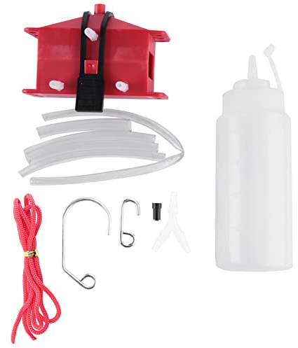 Grendly Kit per la pulizia della catena della moto, strumento universale per la pulizia delle catene di moto, dispositivo lubrificante rosso