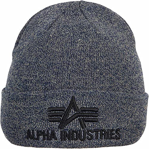 ALPHA INDUSTRIES Beanie Wintermütze (DE/NL/SE/PL, Alphanumerisch, Einheitsgröße, Charcoal Heather)