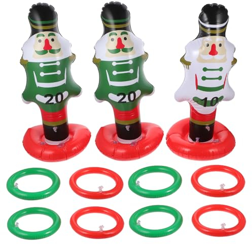 POPETPOP Jeu De Lancer De Casse-Noisettes De Noël 15 Pièces PVC Gonflable pour Les Âges Célébration Style Aléatoire