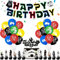 35 Stücke Star Krieg Geburtstagsdeko, Star Kindergeburtstag Party Deko, Star Party Balloons, Wars Thema Birthday Decoration Kit, Cake Topper Happy Birthday Banner für Kinder Geburtstags Party