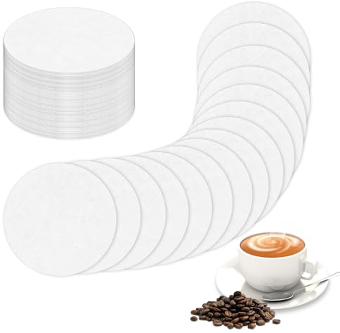 LPZMPZ 500 Pezzi Filtri Caffe Carta Filtro per Caffè Rotonda 64mm Carte da Filtro Usa e Getta Filtri Caffe Americano per Macchine da Caffè e Caffettiere Moka Pot