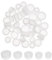 NICENEEDED 5 Size 50 PCS Salt And Pepper Shaker Stoppers, Replacement Clear Snap End Cap, Reusable Round Shaker Corks for Home Kitchen Bottles Pots Bottles Pipes